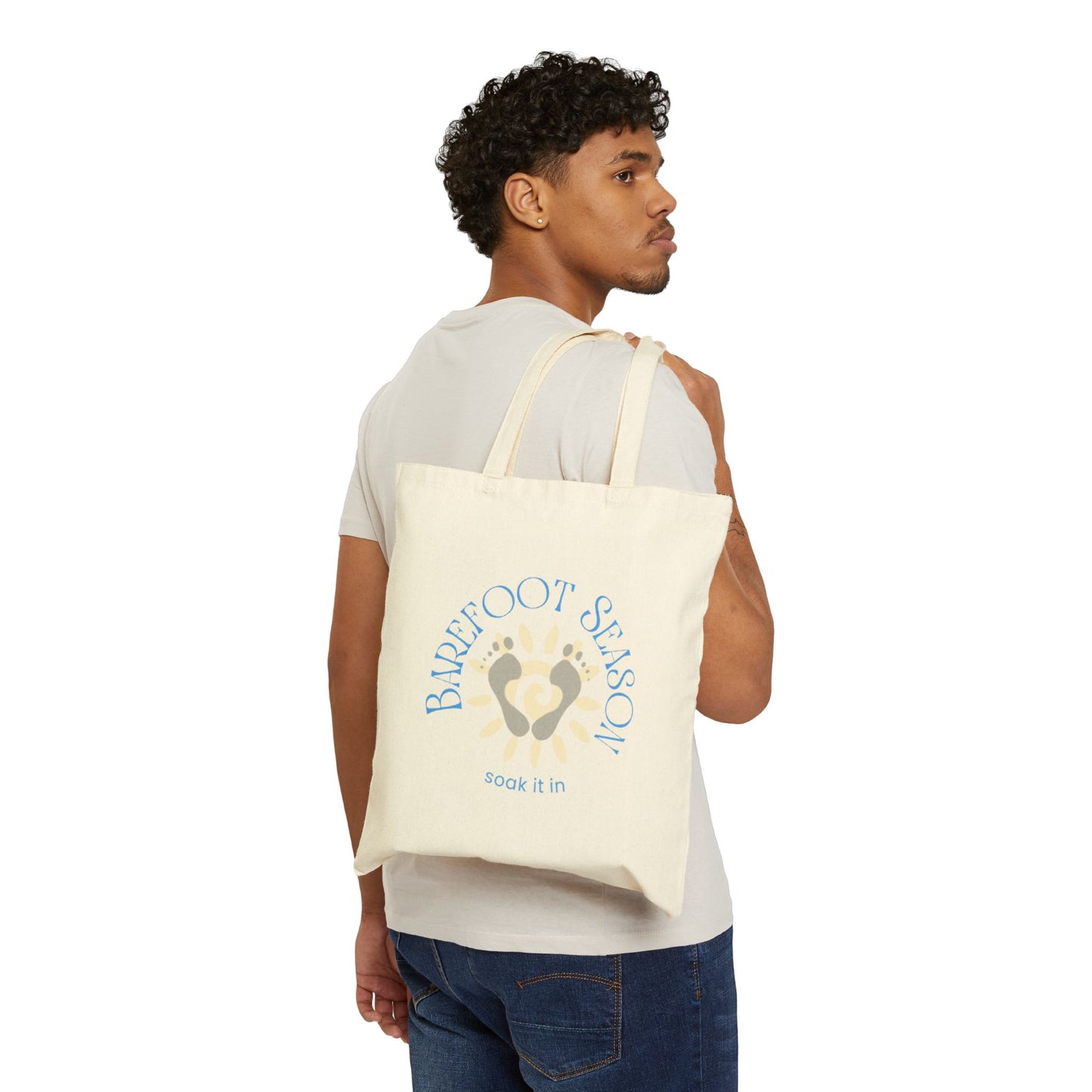Barefoot Season Tote Bag – Soak It In | Summer Beach Carryall
