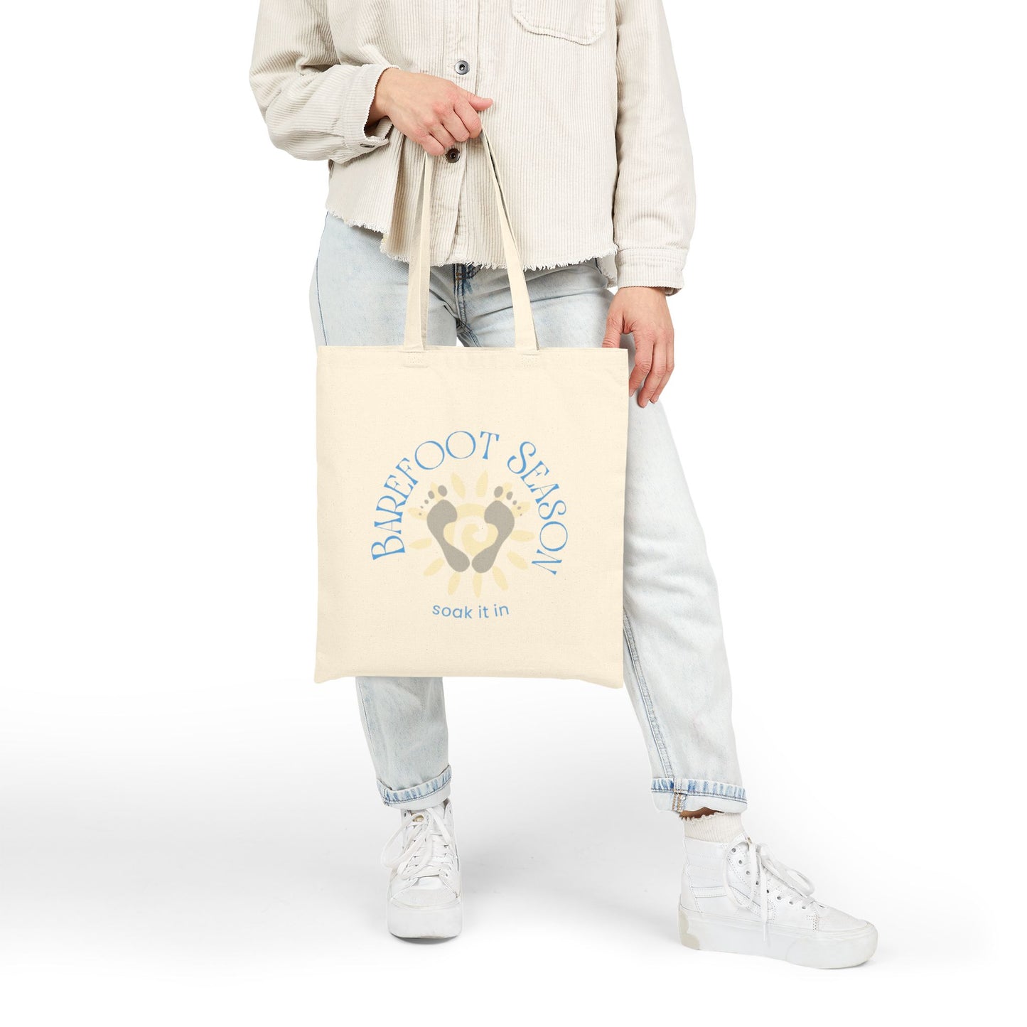 Barefoot Season Tote Bag – Soak It In | Summer Beach Carryall