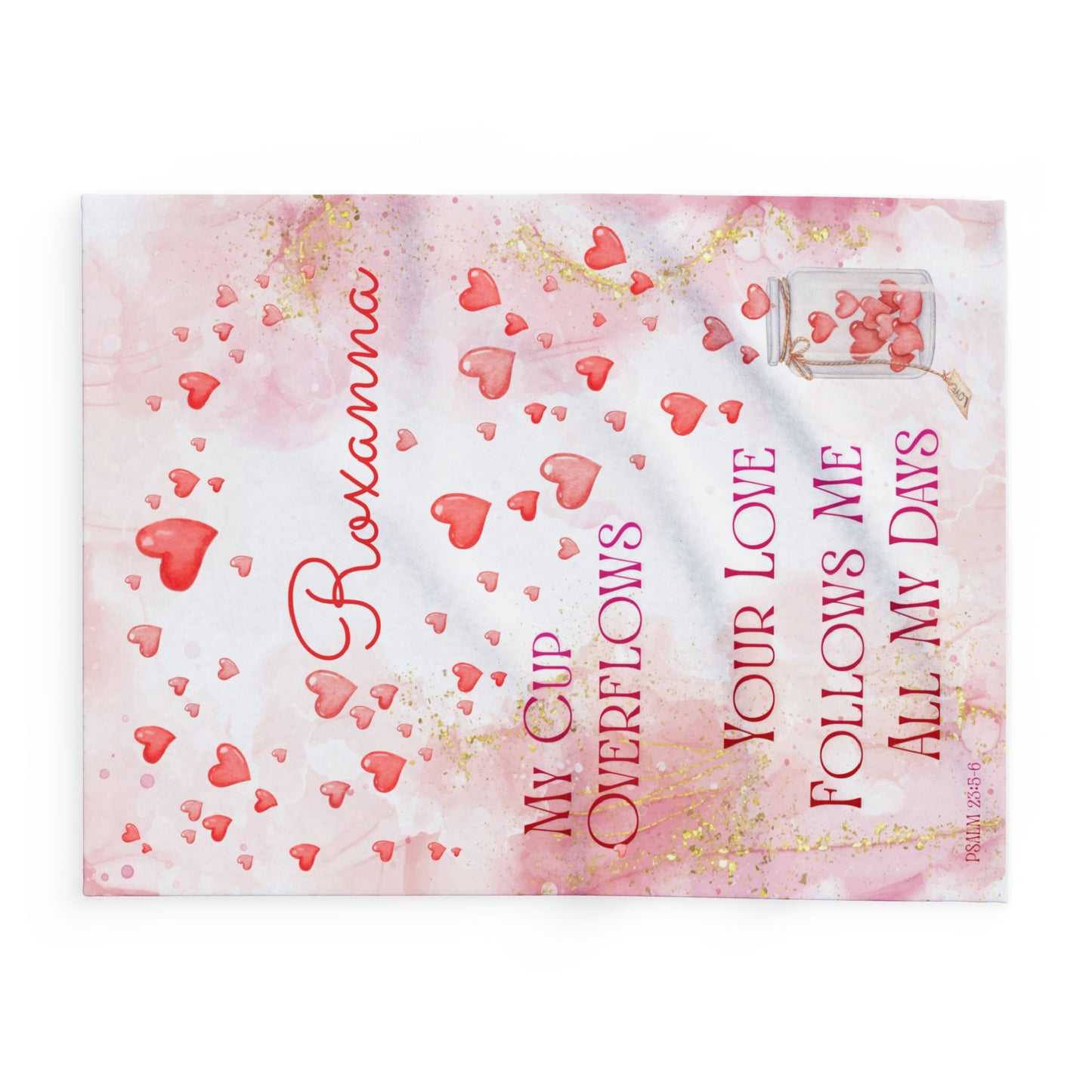 My Cup Overflows Christian Blanket | Psalm 23 Personalized Faith Blanket