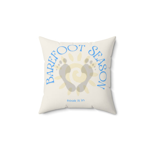 Barefoot Season Throw Pillow – Soak It In | Soft Summer Home Decor