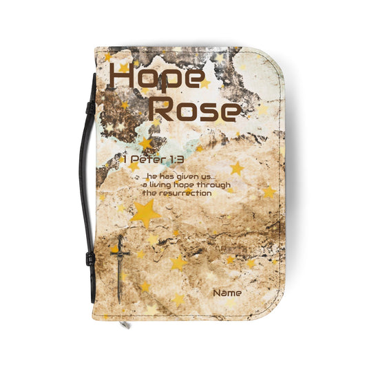 Lion of Judah Bible Cover – Hope Rose & Sword Scripture Design | Christian Faith Protection Case