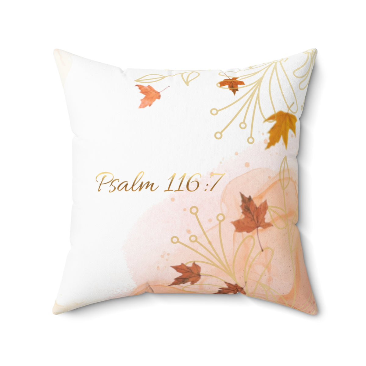 Return to Your Rest Scripture Pillow | Psalm 116:7 Christian Fall Home Decor