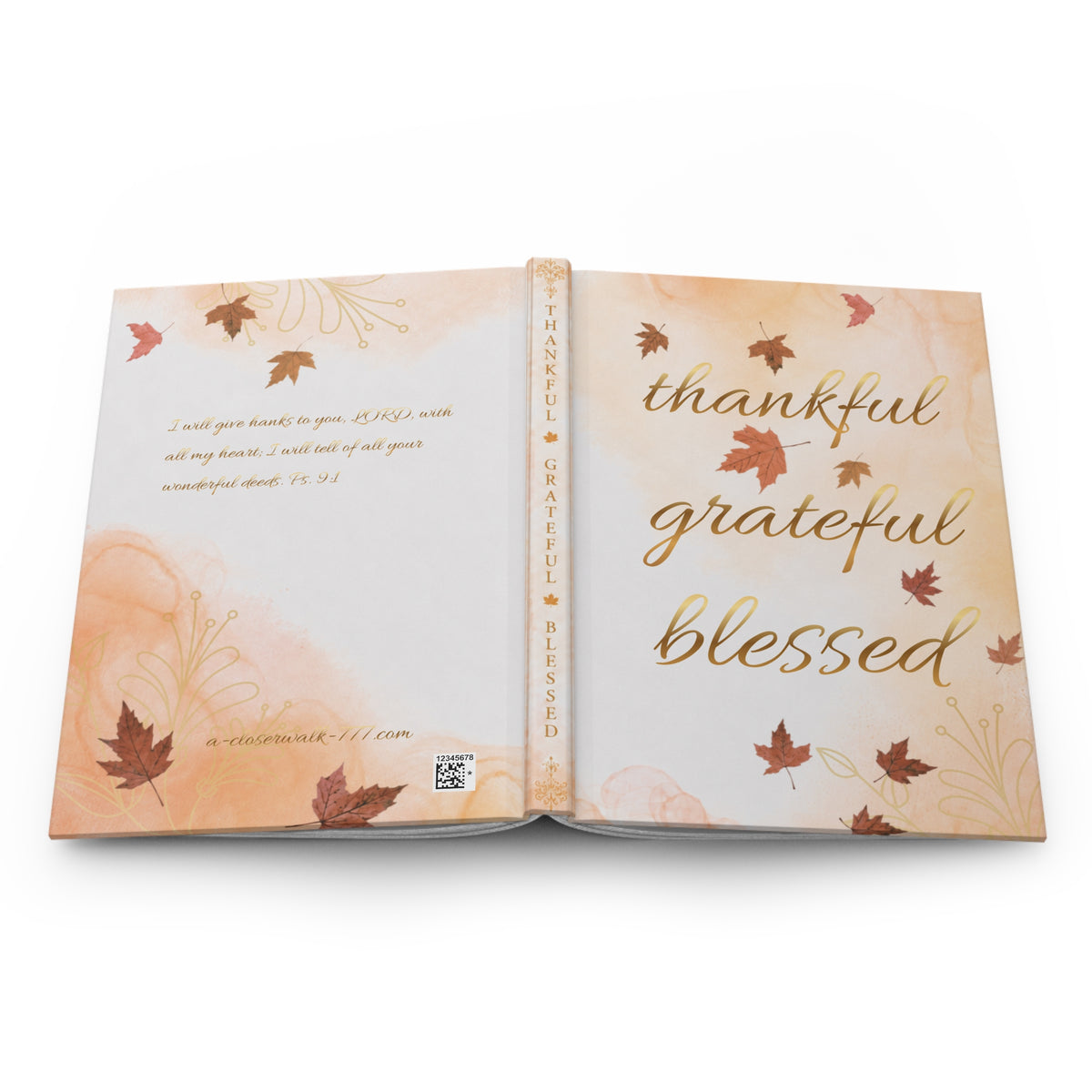 Thankful, Grateful, Blessed Christian Journal | Psalm 9:1 Prayer & Gratitude Journal