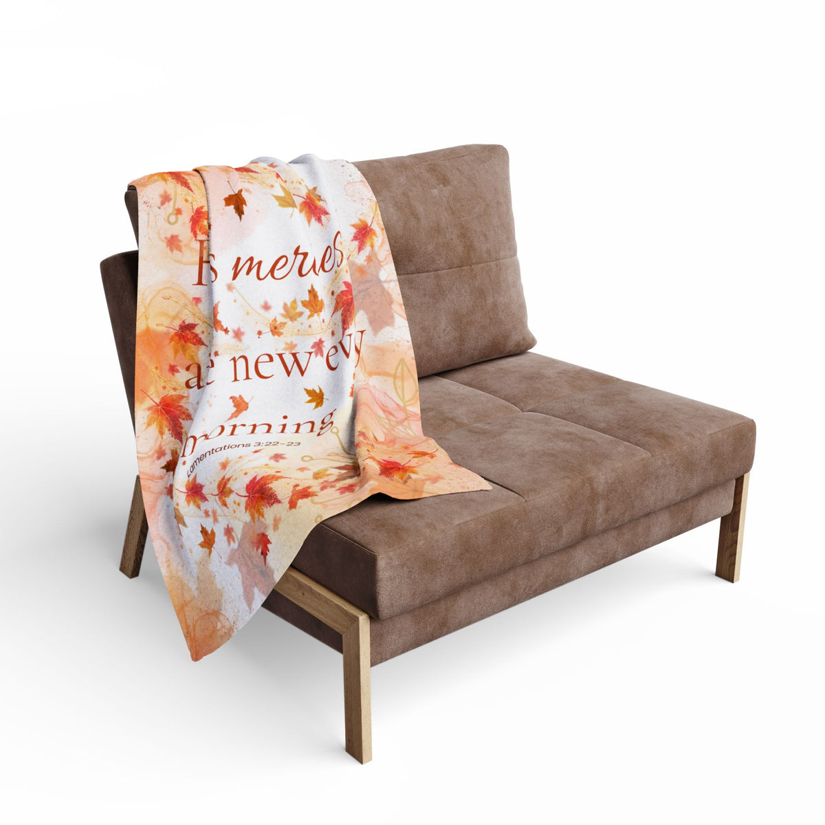 His Mercies Are New Every Morning Christian Fleece Blanket | Lamentations 3:22–23 | 30" × 40"