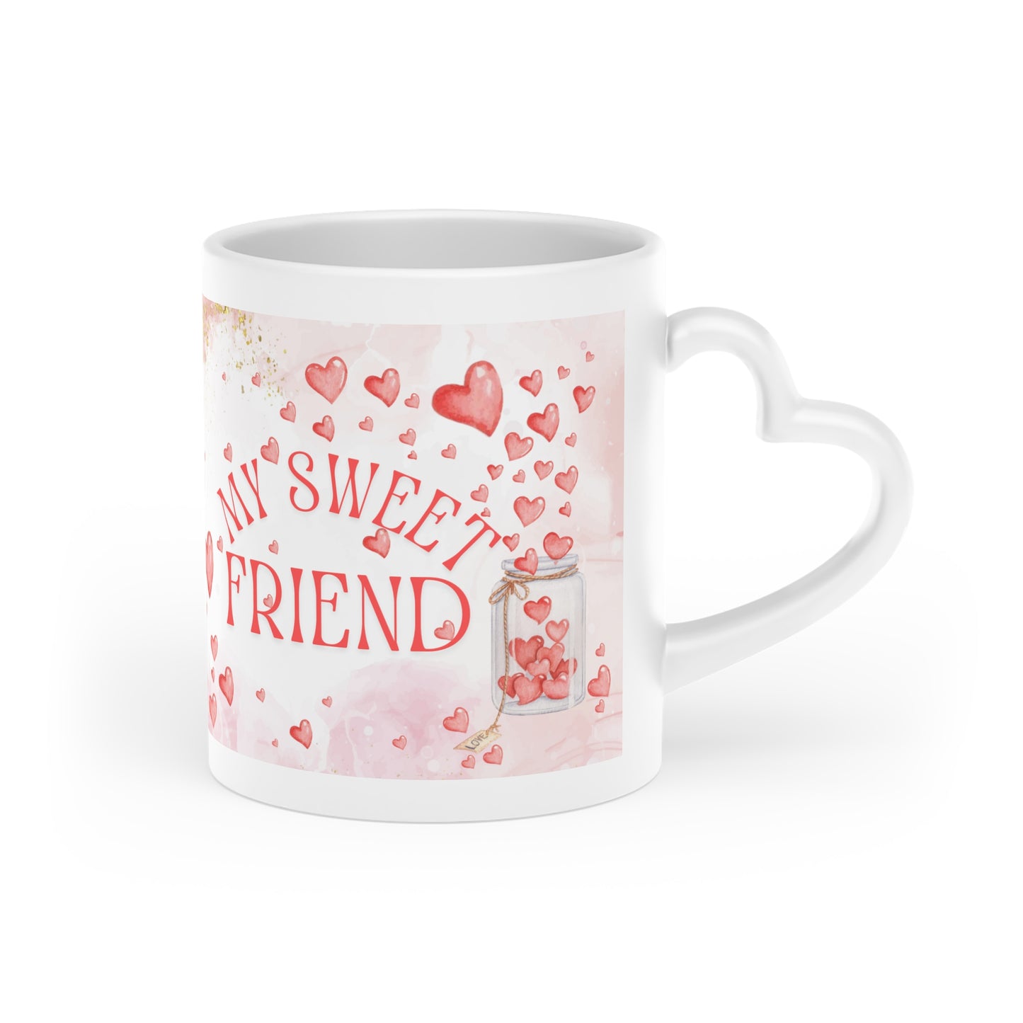 Heart Handle Friendship Mug | Personalized Christian Friend Gift | Proverbs 27:9 Mug