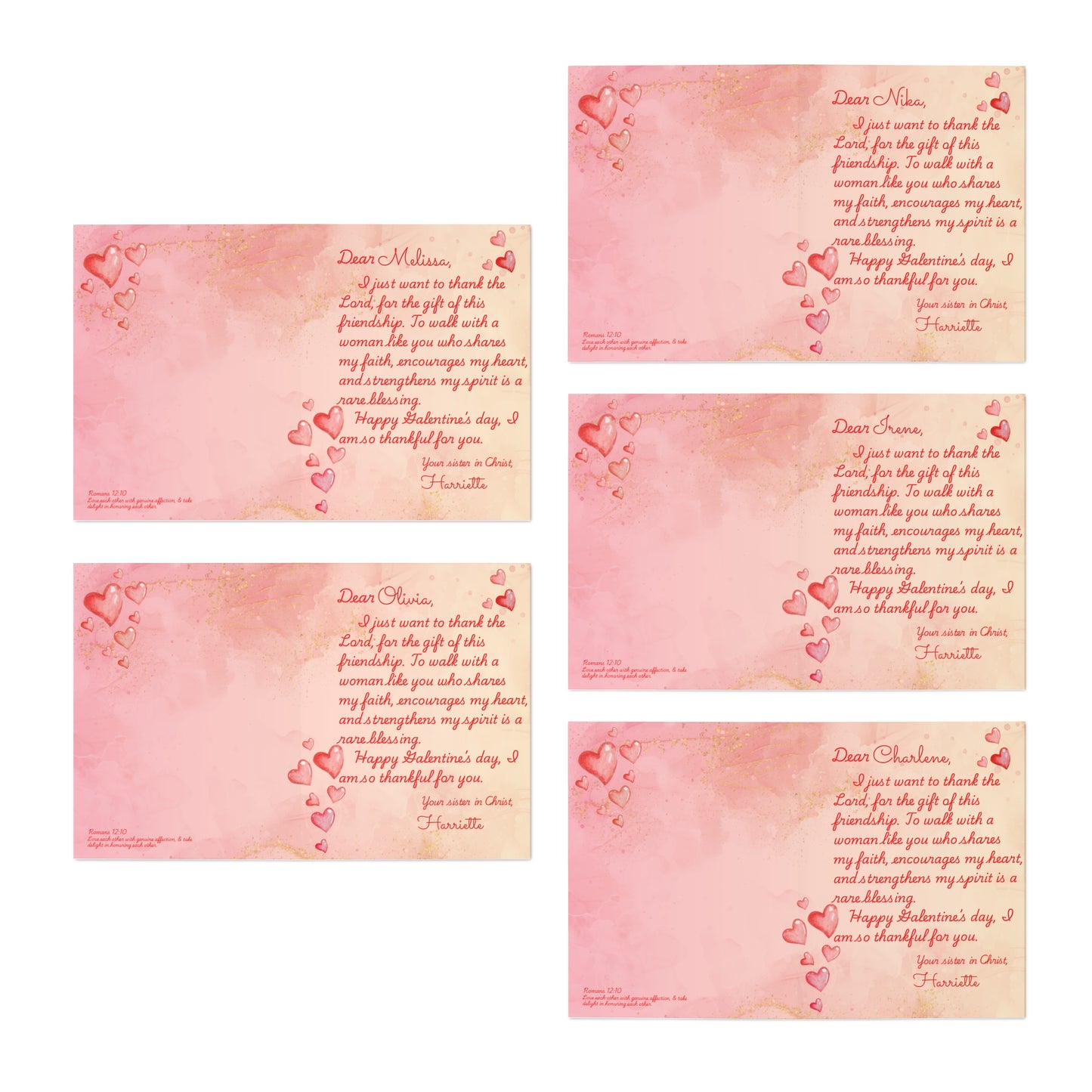 Christian Friendship Cards Set | Galentine’s Day Cards | Personalized Love Notes for Friends