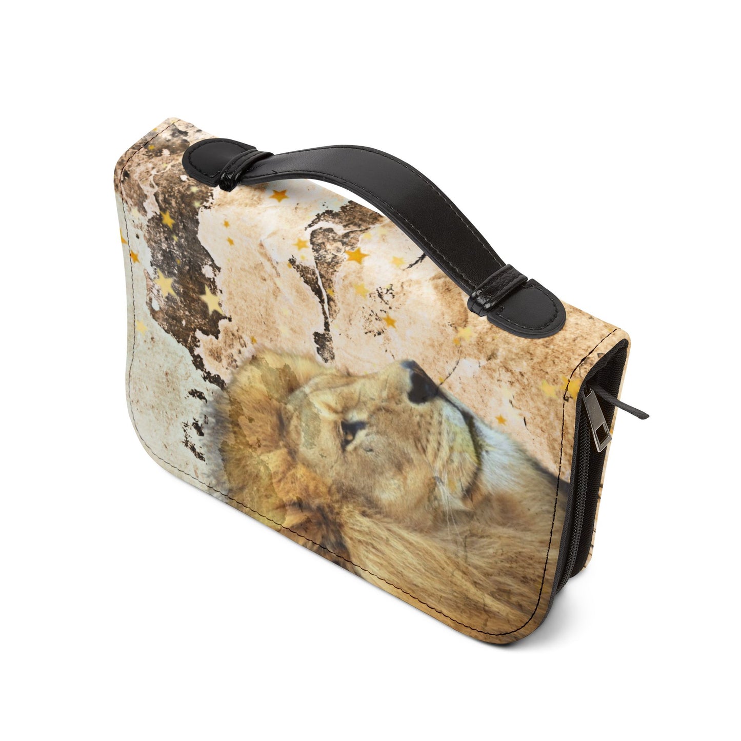 Lion of Judah Bible Cover – Hope Rose & Sword Scripture Design | Christian Faith Protection Case