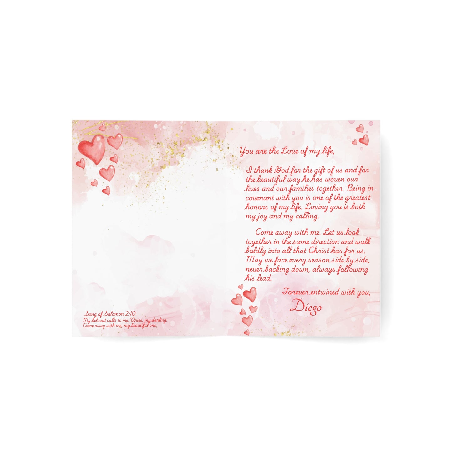 Covenant Valentine Card | Christian Marriage Card | Song of Solomon 2:10