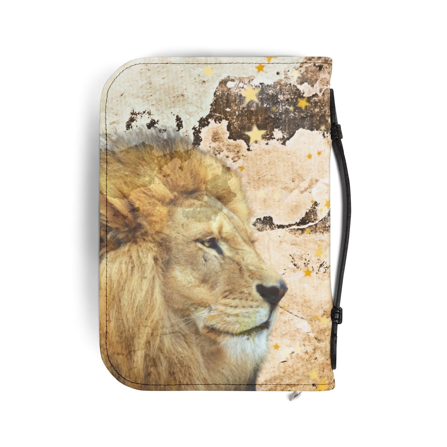 Lion of Judah Bible Cover – Hope Rose & Sword Scripture Design | Christian Faith Protection Case